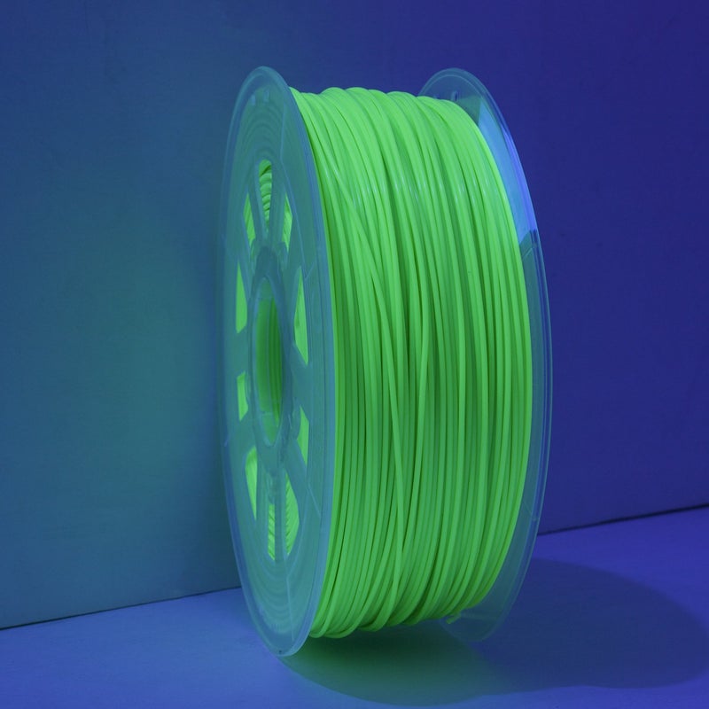 Gizmo Dorks 1.75mm PLA Filament 1kg for 3D Printers, Fluorescent Green, Glows Under UV Light - Image 3